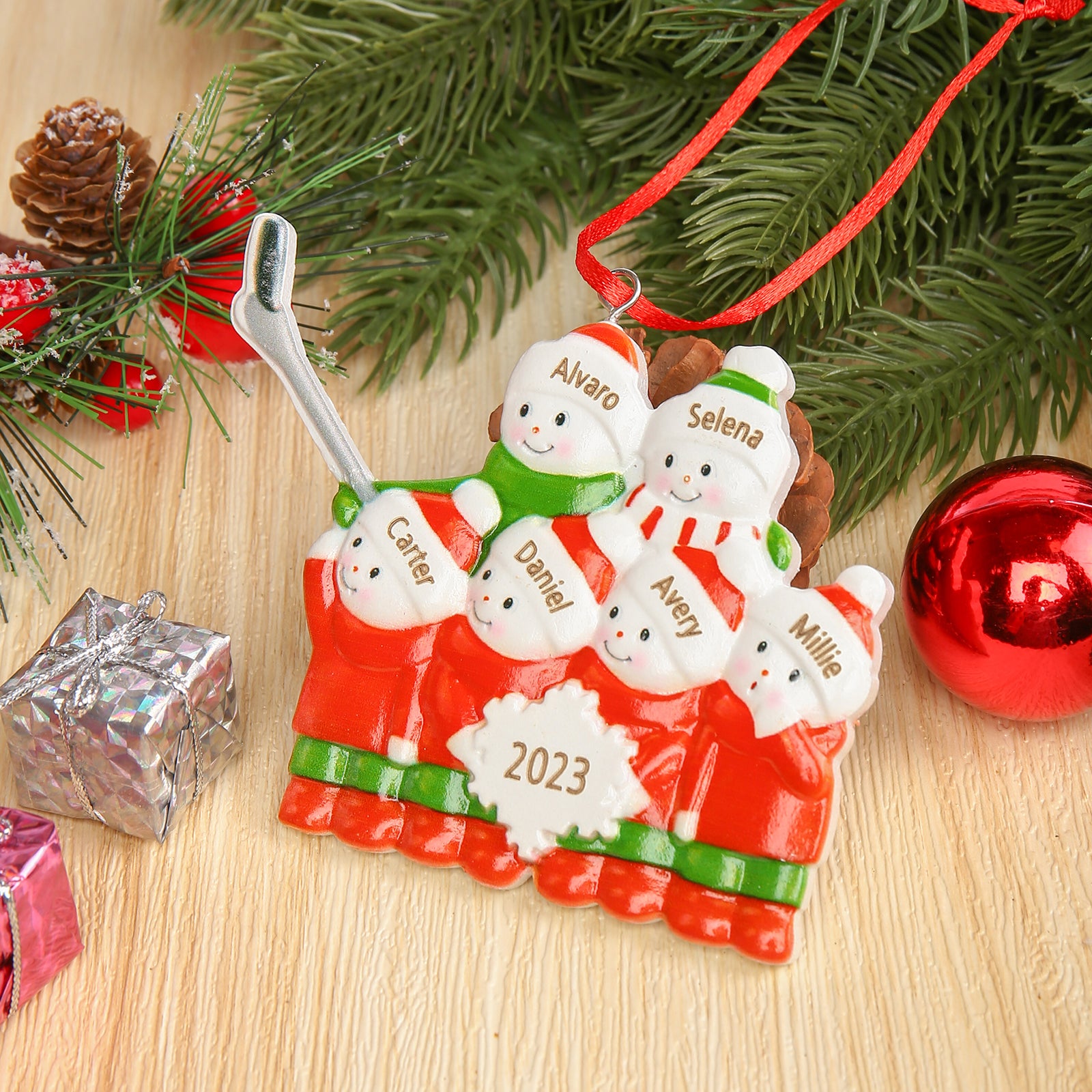 Personalised Christmas Photo Pendants - handmade