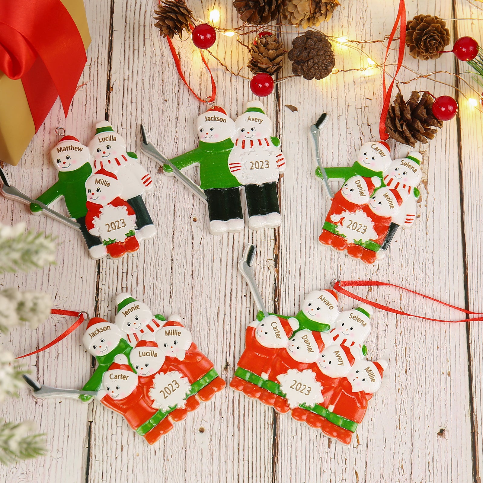 Personalised Christmas Photo Pendants - handmade