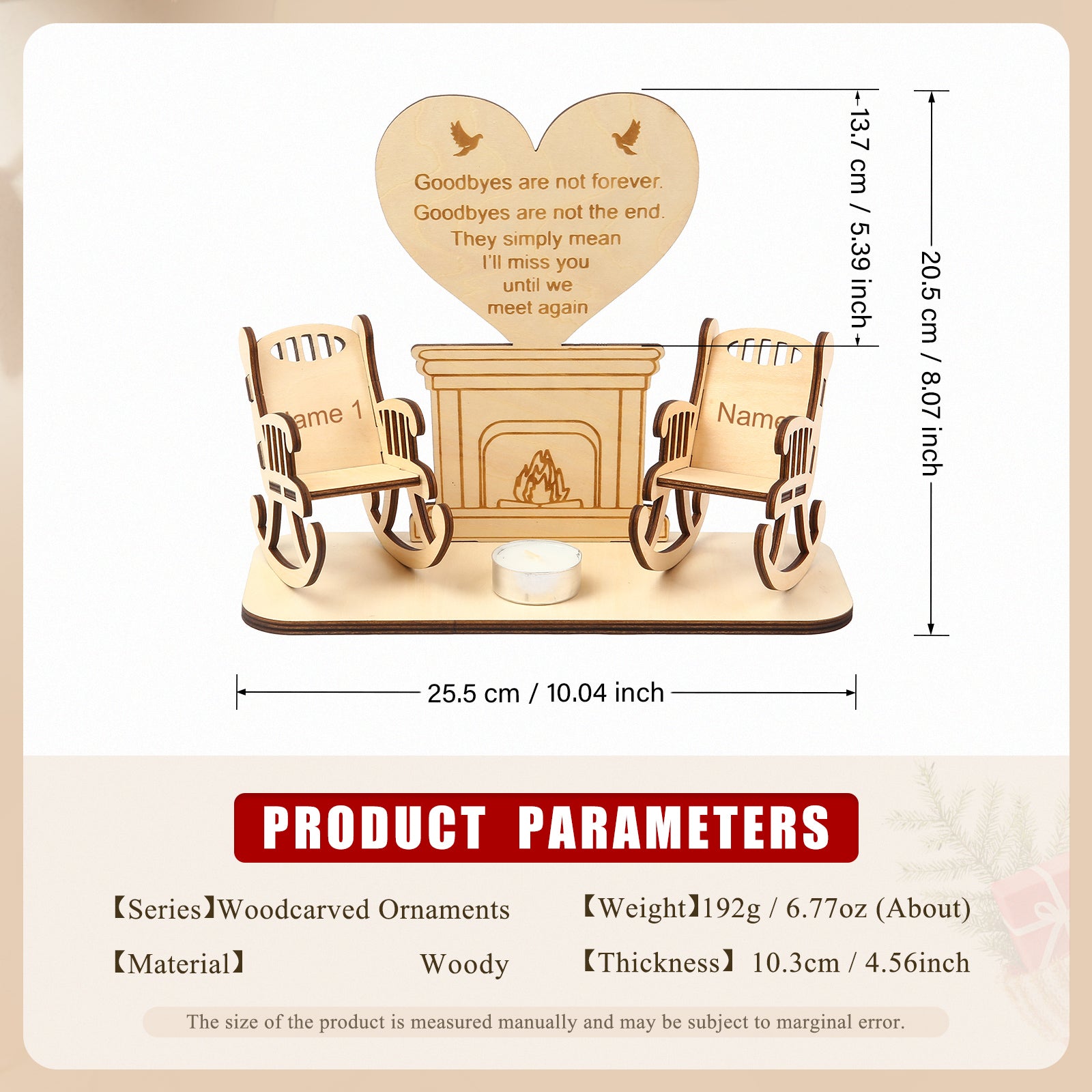 Personalised Heart-Shaped Ornaments - handmade