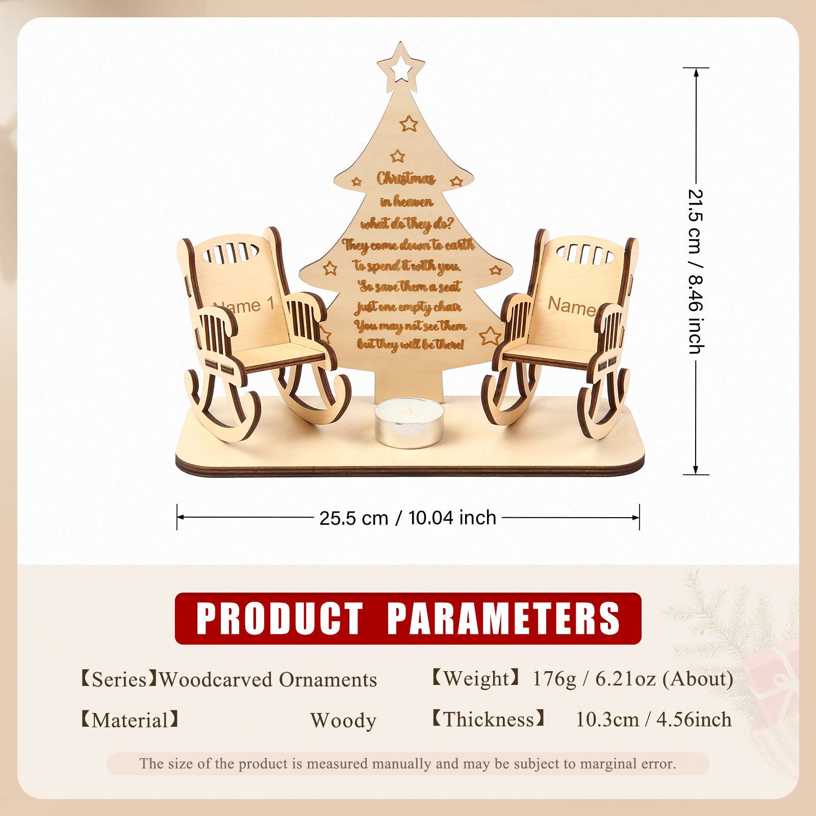 Personalised Christmas Tree Ornaments - handmade