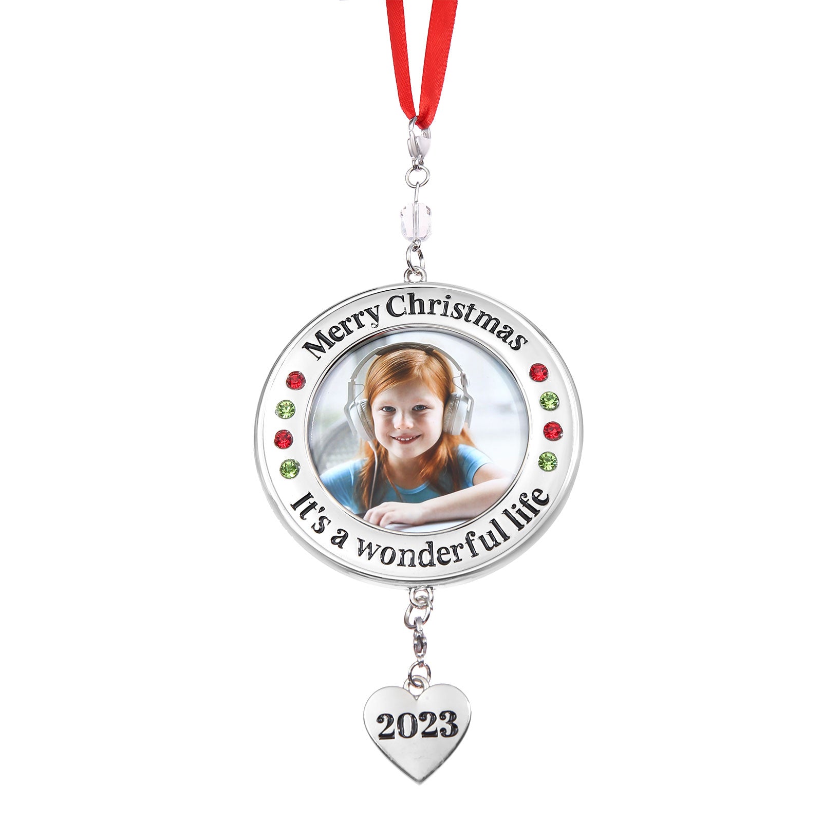 Personalised Christmas Photo Ornaments - handmade