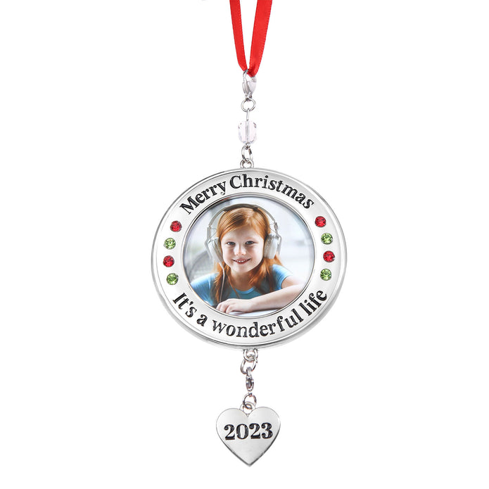 Personalised Christmas Photo Ornaments - handmade
