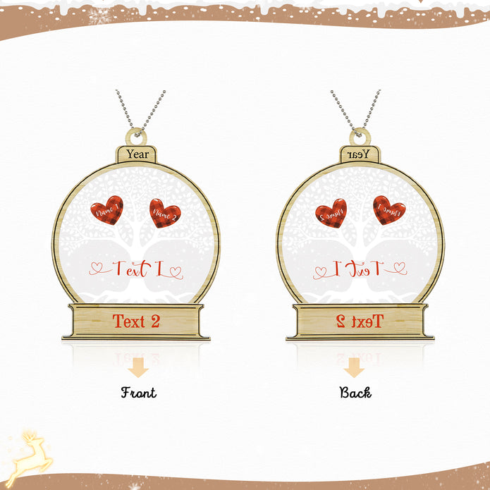 Personalised Acrylic Christmas Ornament - handmade