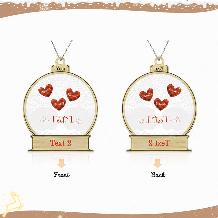 Personalised Acrylic Christmas Ornament - handmade