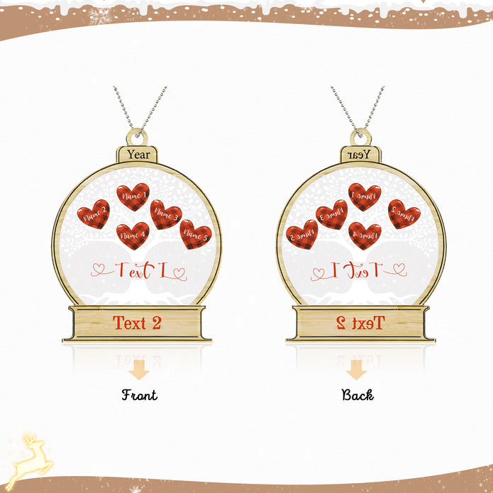 Personalised Acrylic Christmas Ornament - handmade