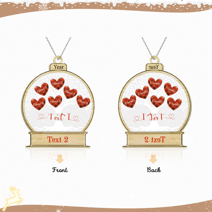 Personalised Acrylic Christmas Ornament - handmade