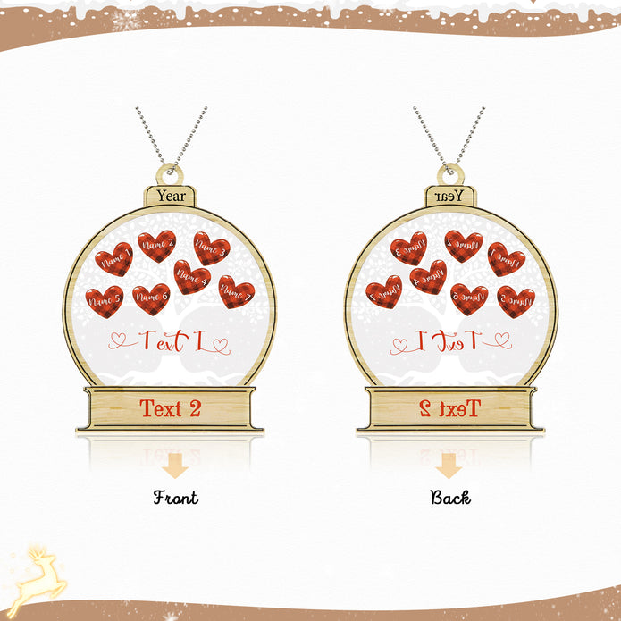 Personalised Acrylic Christmas Ornament - handmade