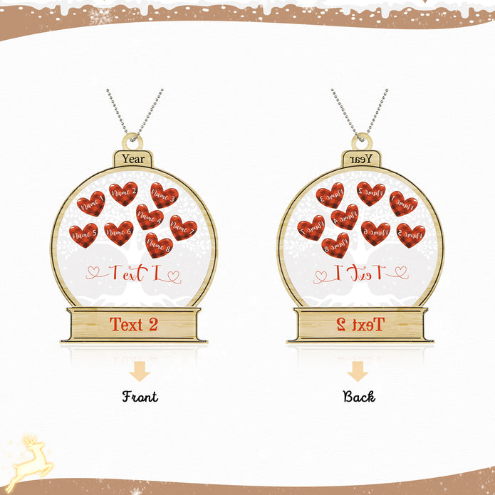 Personalised Acrylic Christmas Ornament - handmade