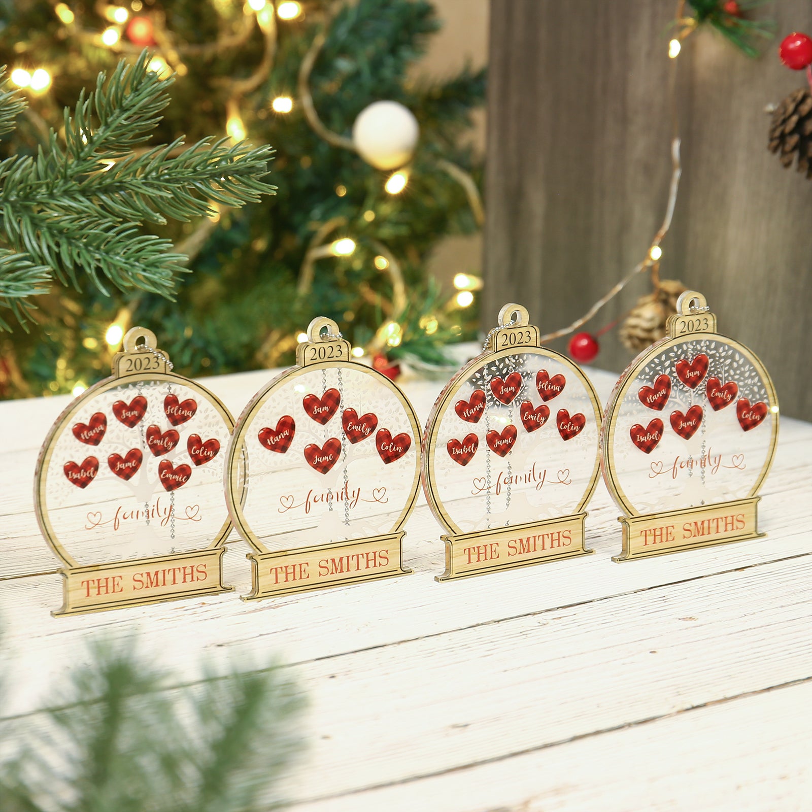 Personalised Acrylic Christmas Ornament - handmade