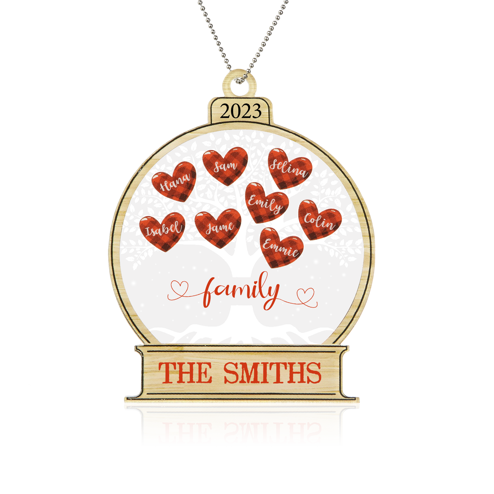 Personalised Acrylic Christmas Ornament - handmade