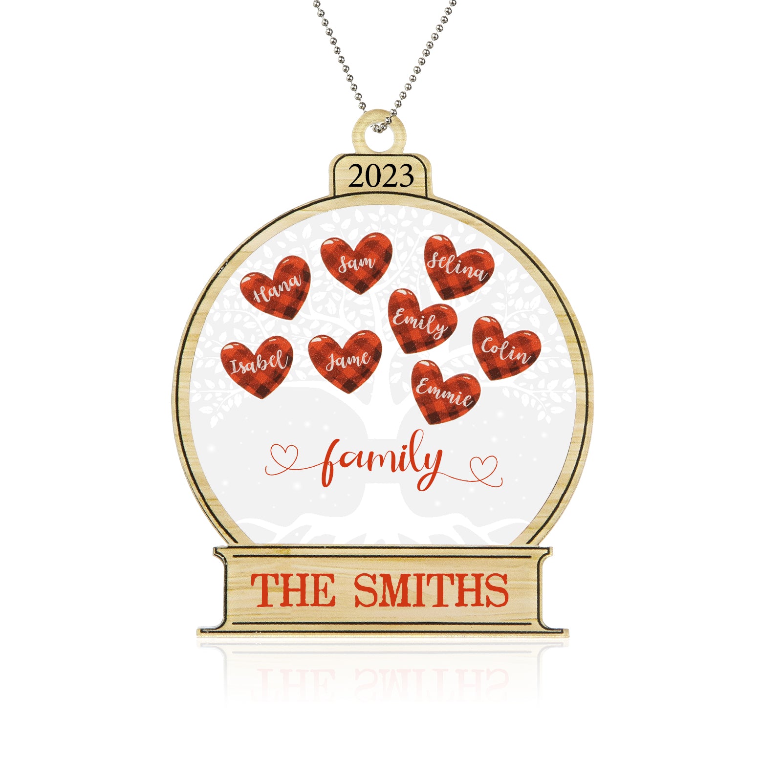 Personalised Acrylic Christmas Ornament - handmade