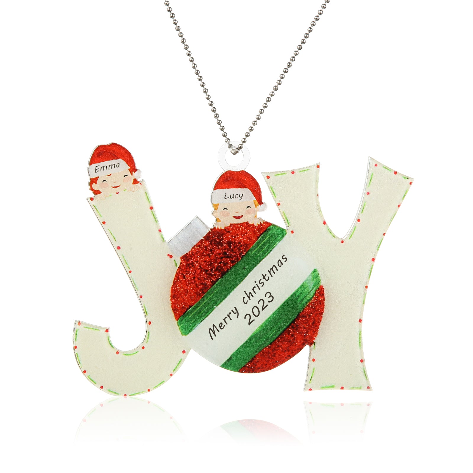 Personalised Acrylic Christmas Ornament - handmade