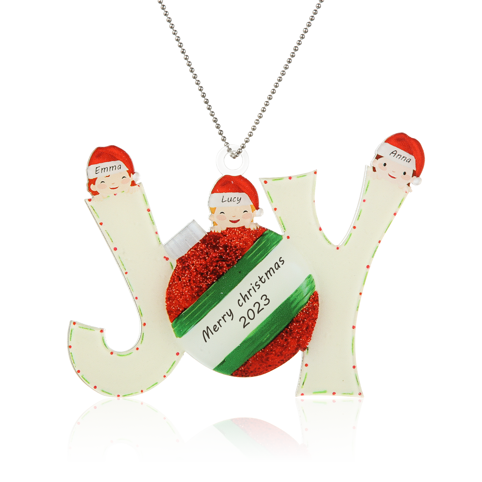 Personalised Acrylic Christmas Ornament - handmade