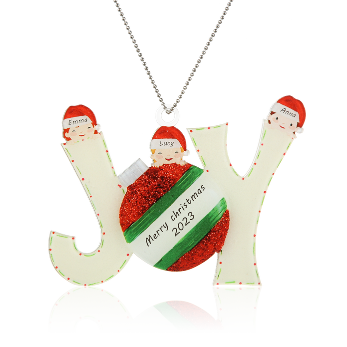 Personalised Acrylic Christmas Ornament - handmade