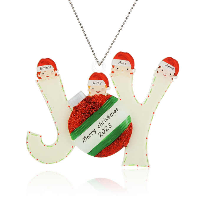 Personalised Acrylic Christmas Ornament - handmade