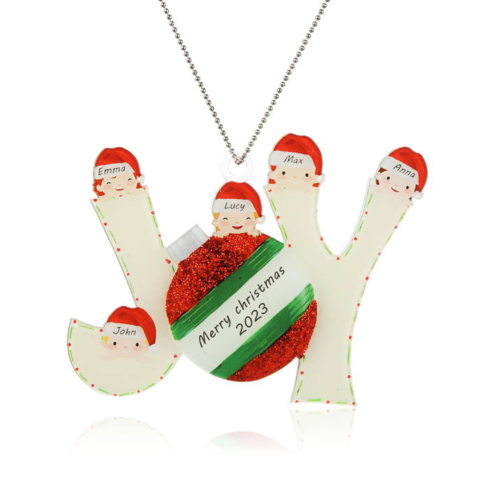 Personalised Acrylic Christmas Ornament - handmade