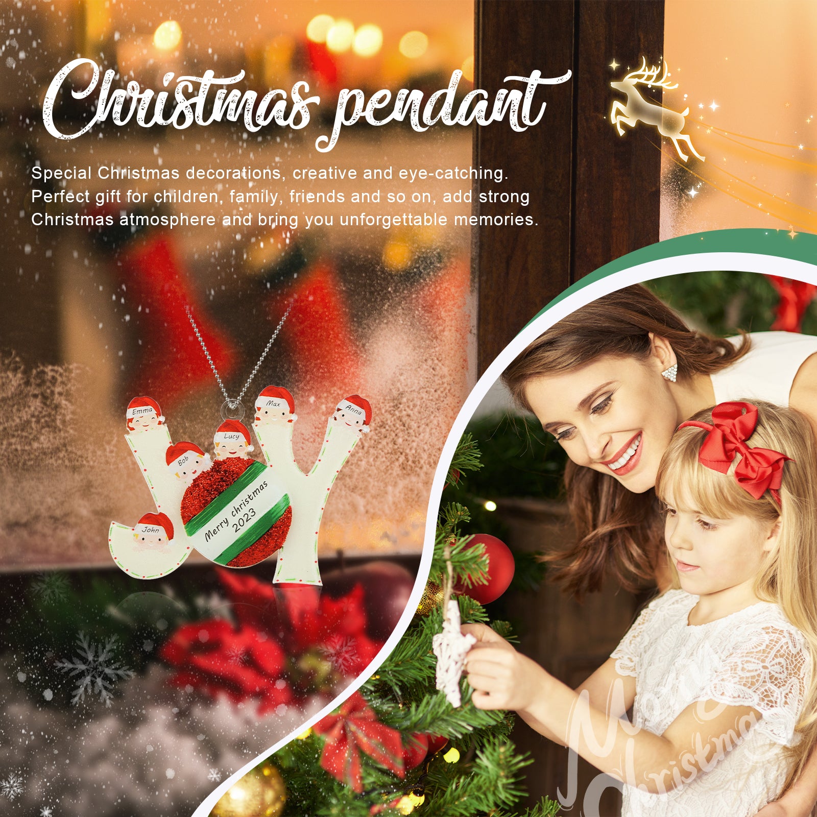 Personalised Acrylic Christmas Ornament - handmade