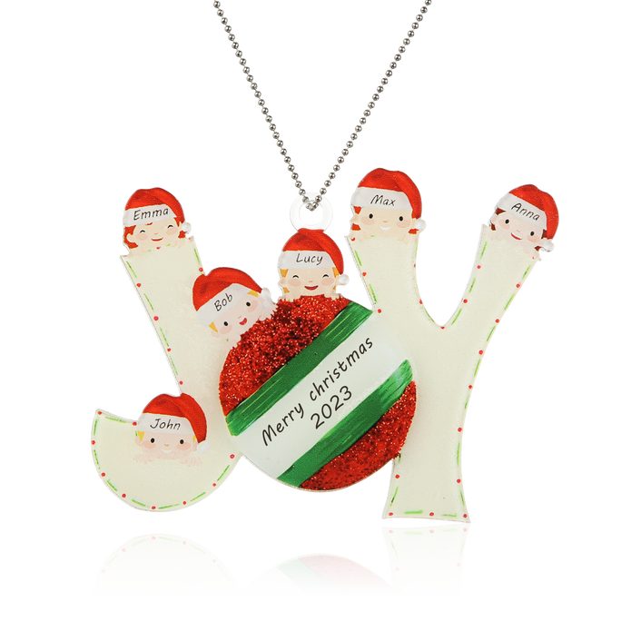 Personalised Acrylic Christmas Ornament - handmade