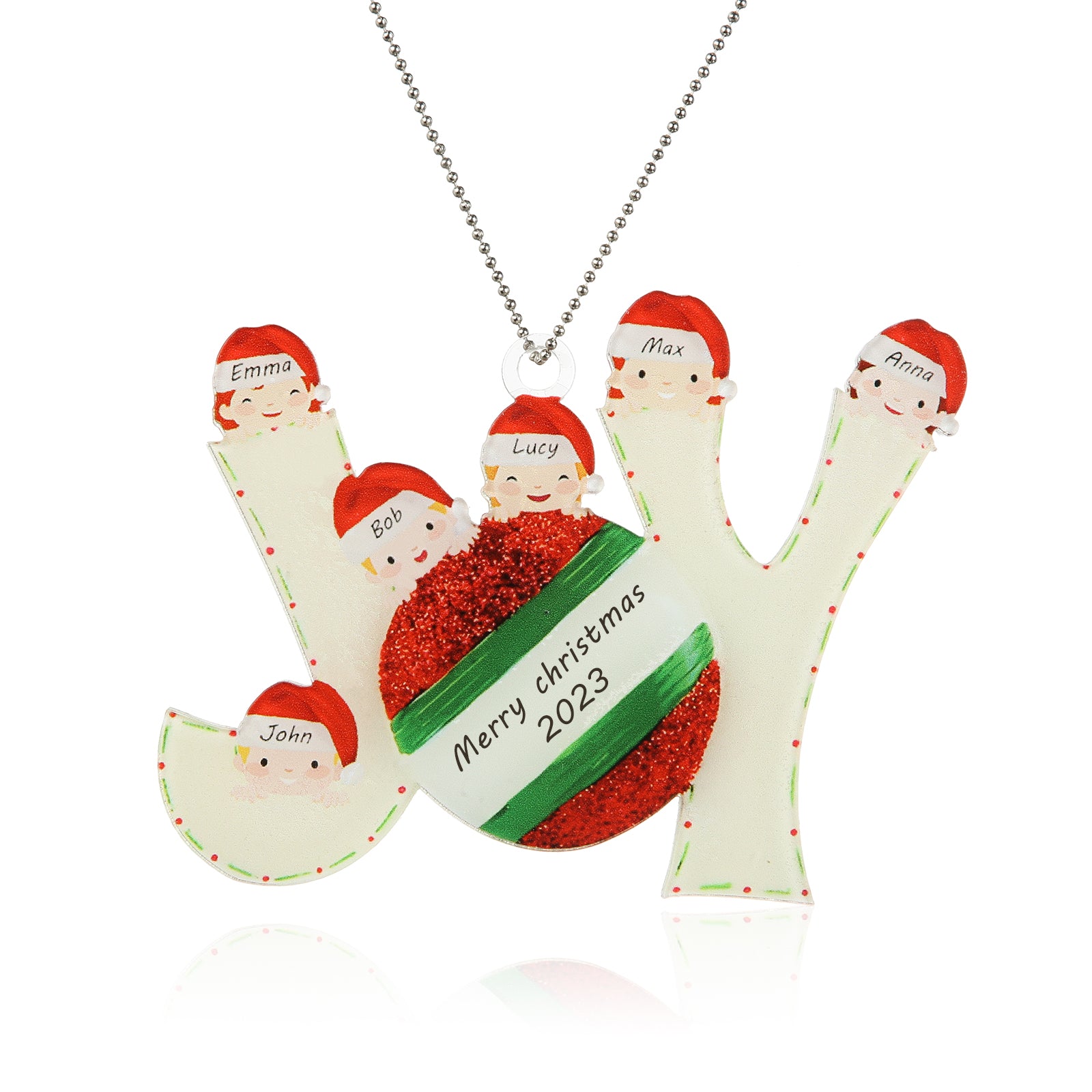 Personalised Acrylic Christmas Ornament - handmade