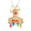 Personalised Deer Acrylic Christmas Ornament - handmade