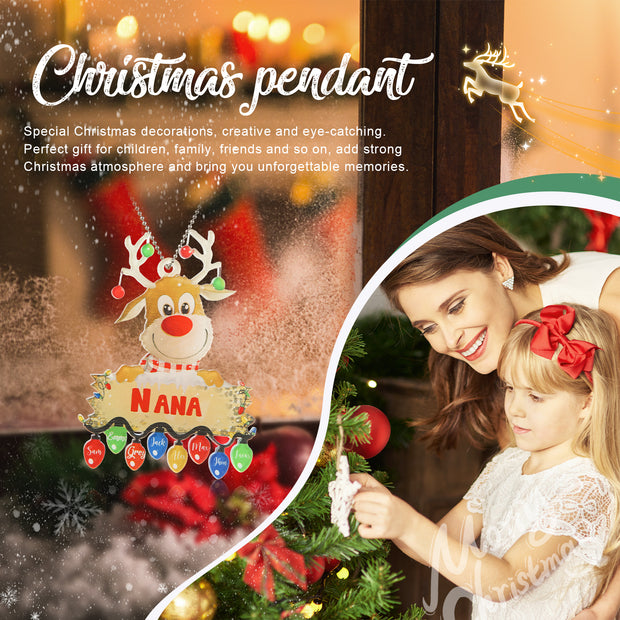 Personalised Deer Acrylic Christmas Ornament - handmade