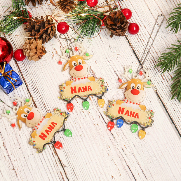 Personalised Deer Acrylic Christmas Ornament - handmade