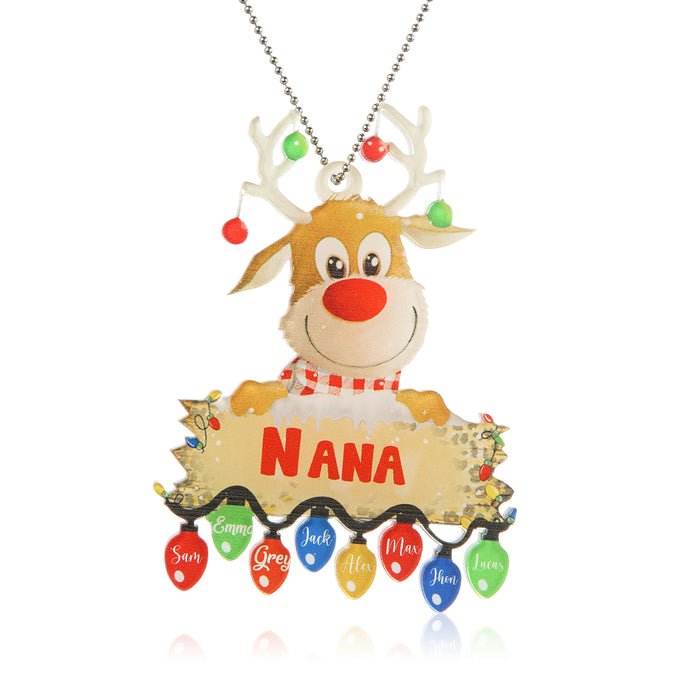 Personalised Deer Acrylic Christmas Ornament - handmade