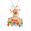 Personalised Deer Acrylic Christmas Ornament - handmade