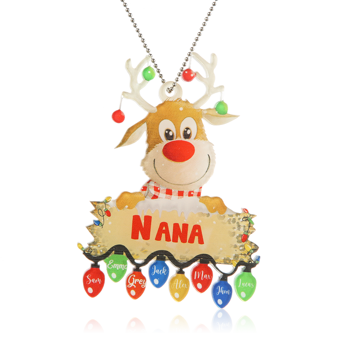 Personalised Deer Acrylic Christmas Ornament - handmade
