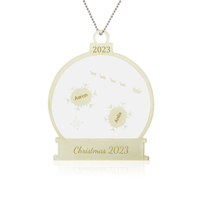 Personalised Acrylic Christmas Ornament - handmade