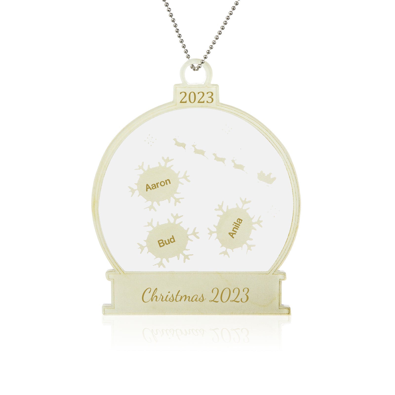 Personalised Acrylic Christmas Ornament - handmade