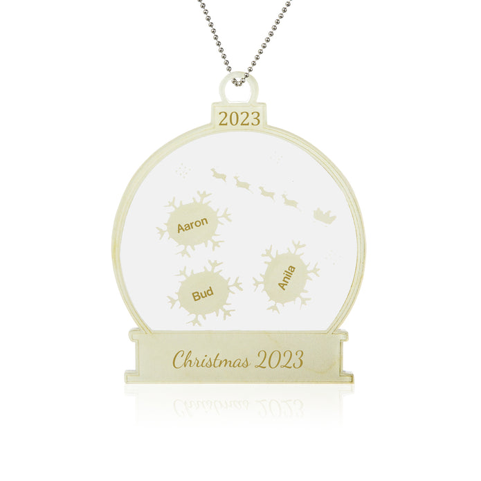 Personalised Acrylic Christmas Ornament - handmade