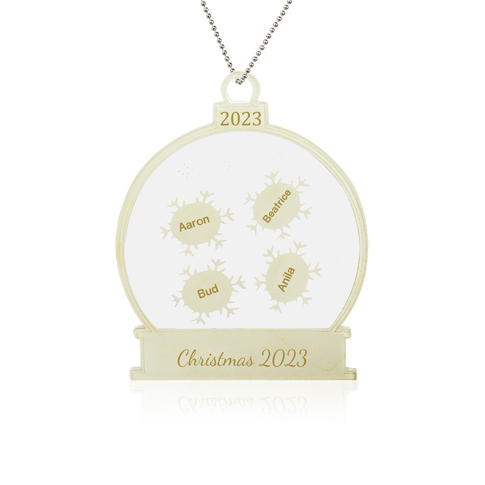 Personalised Acrylic Christmas Ornament - handmade