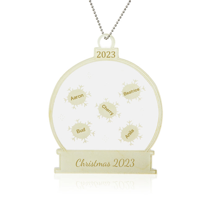 Personalised Acrylic Christmas Ornament - handmade