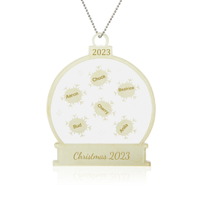 Personalised Acrylic Christmas Ornament - handmade