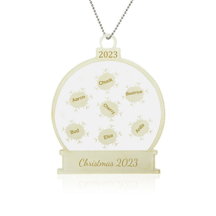 Personalised Acrylic Christmas Ornament - handmade