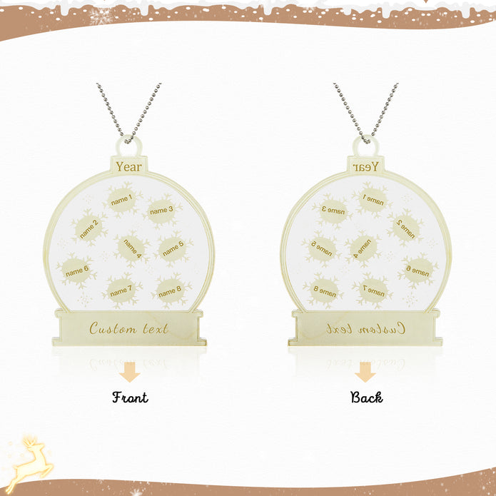 Personalised Acrylic Christmas Ornament - handmade