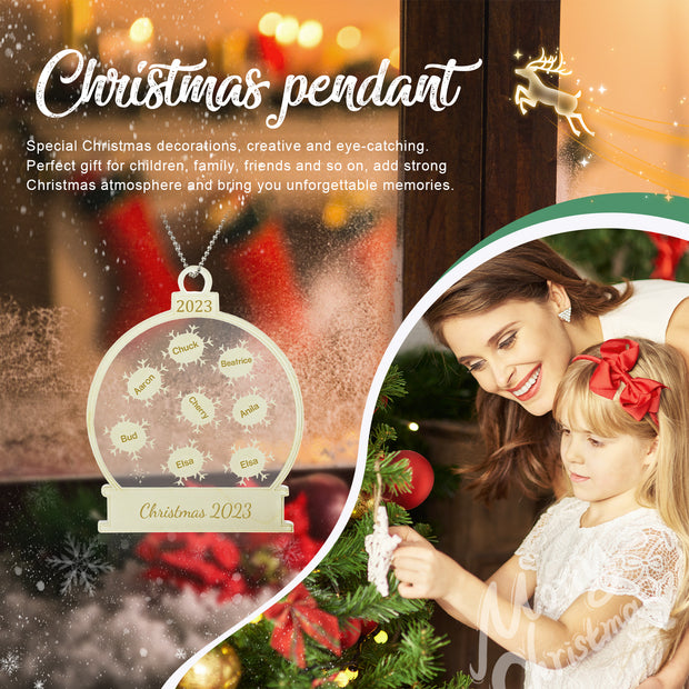 Personalised Acrylic Christmas Ornament - handmade