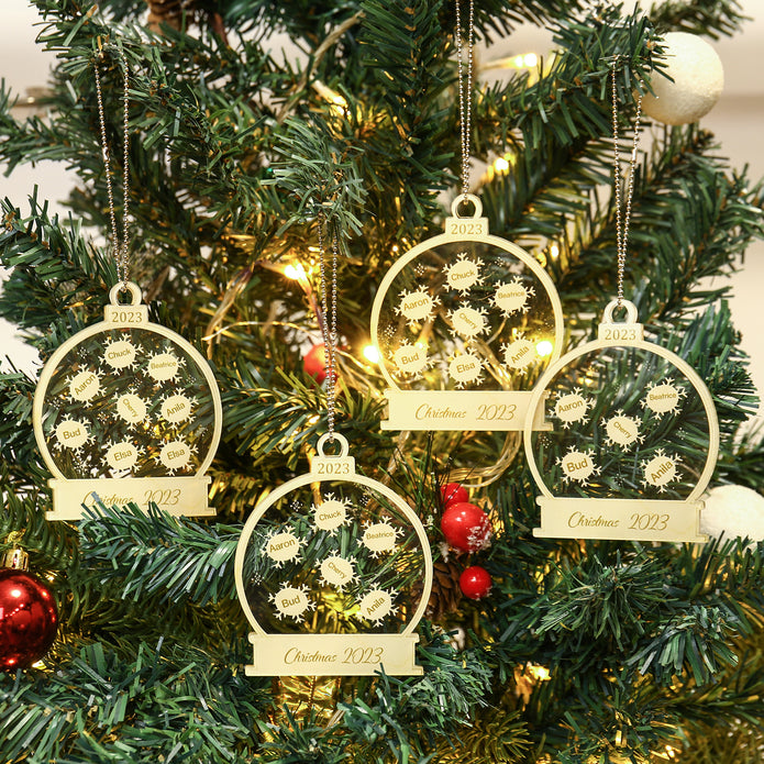 Personalised Acrylic Christmas Ornament - handmade