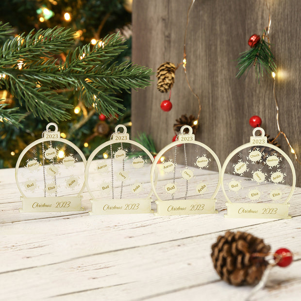 Personalised Acrylic Christmas Ornament - handmade