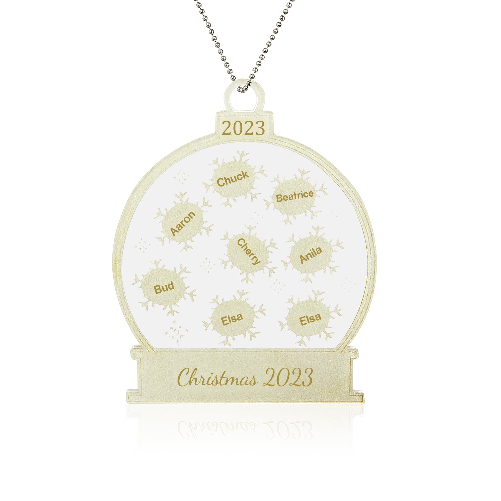 Personalised Acrylic Christmas Ornament - handmade