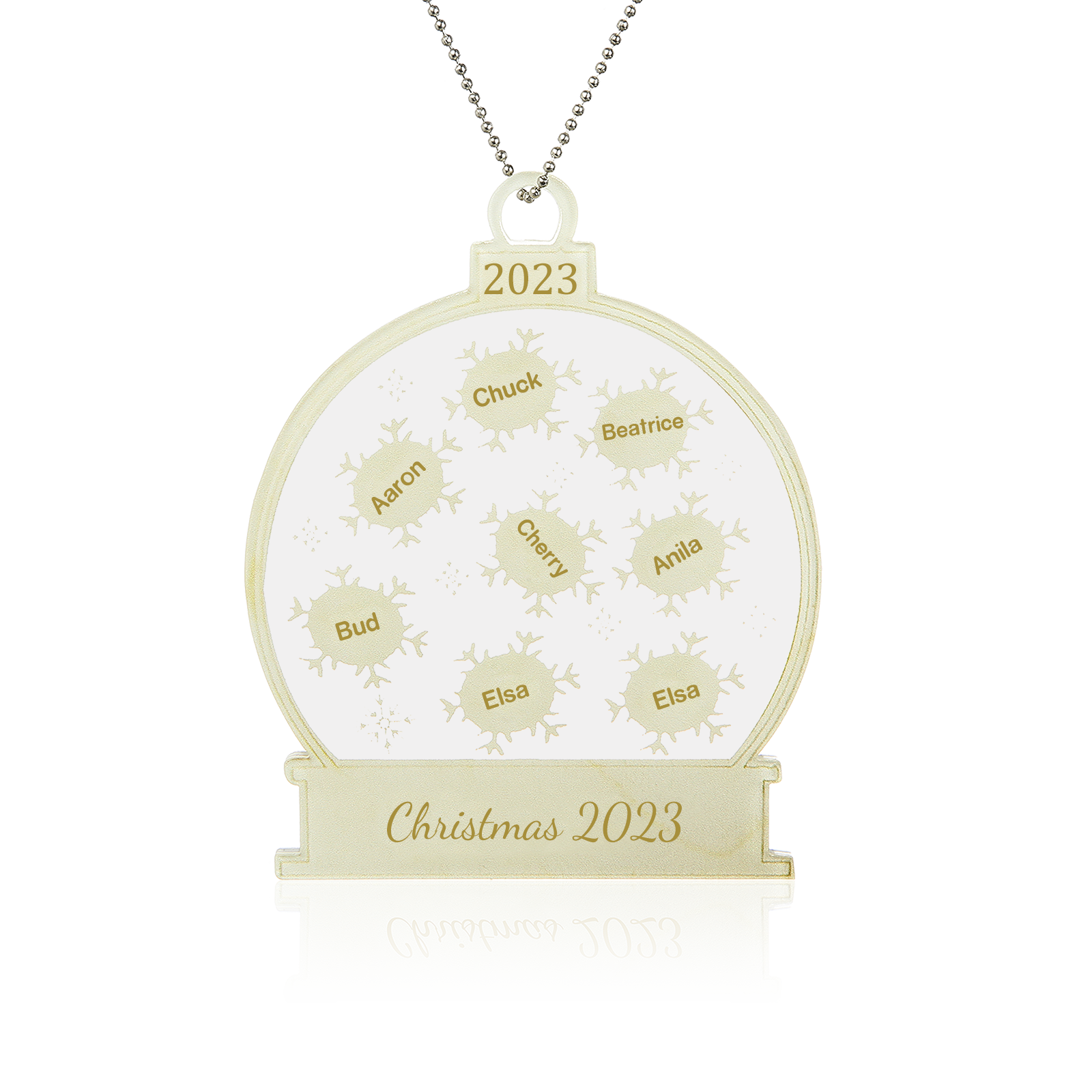 Personalised Acrylic Christmas Ornament - handmade