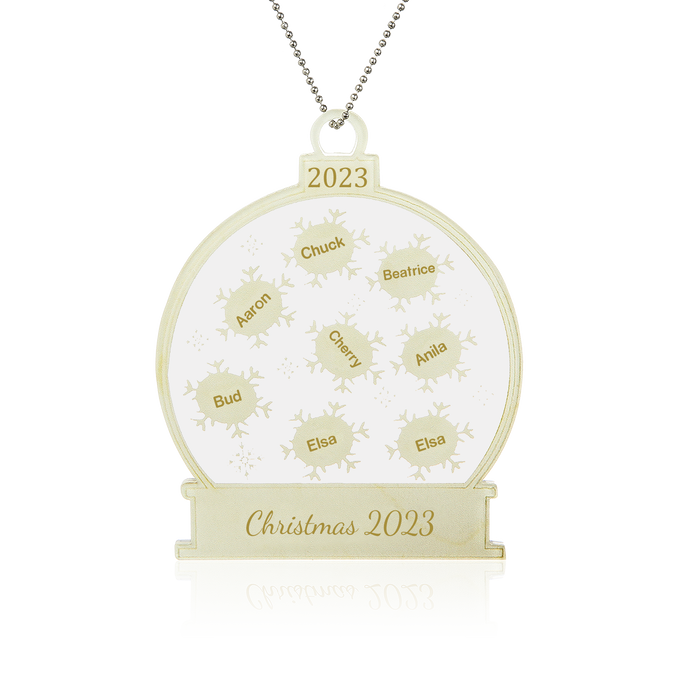 Personalised Acrylic Christmas Ornament - handmade