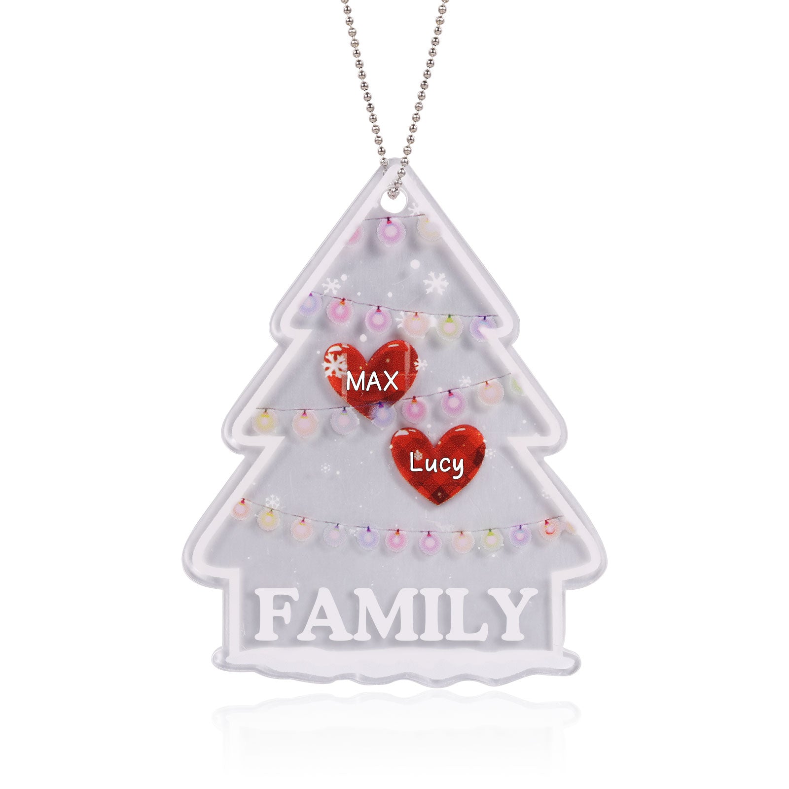 Personalised Heart Christmas Tree Ornament - handmade
