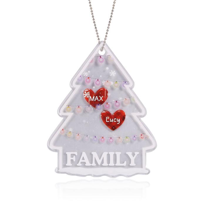 Personalised Heart Christmas Tree Ornament - handmade