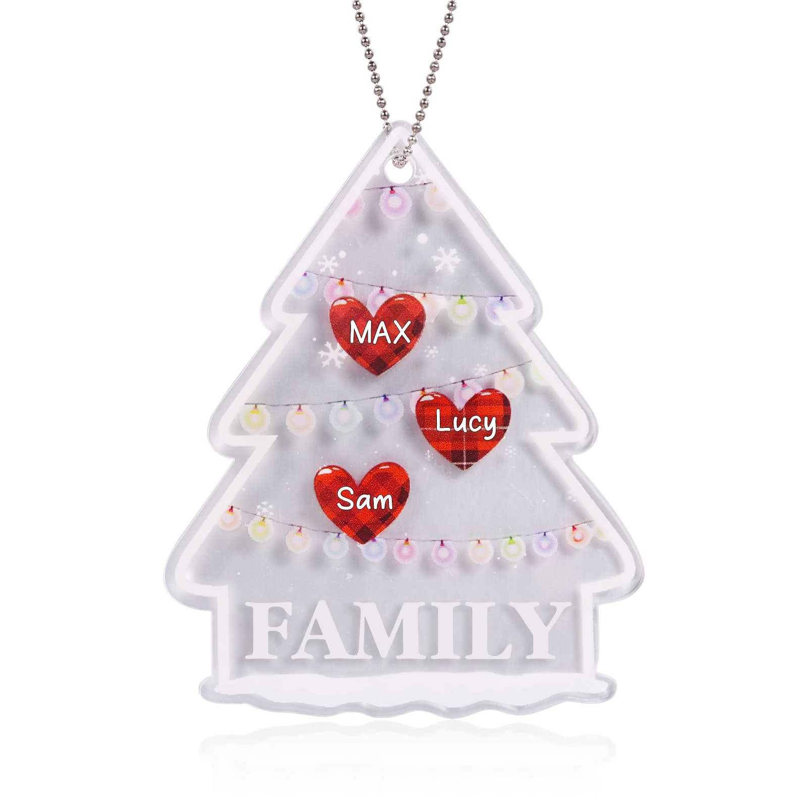 Personalised Heart Christmas Tree Ornament - handmade