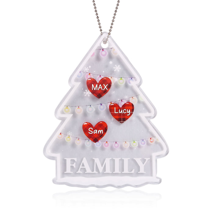 Personalised Heart Christmas Tree Ornament - handmade