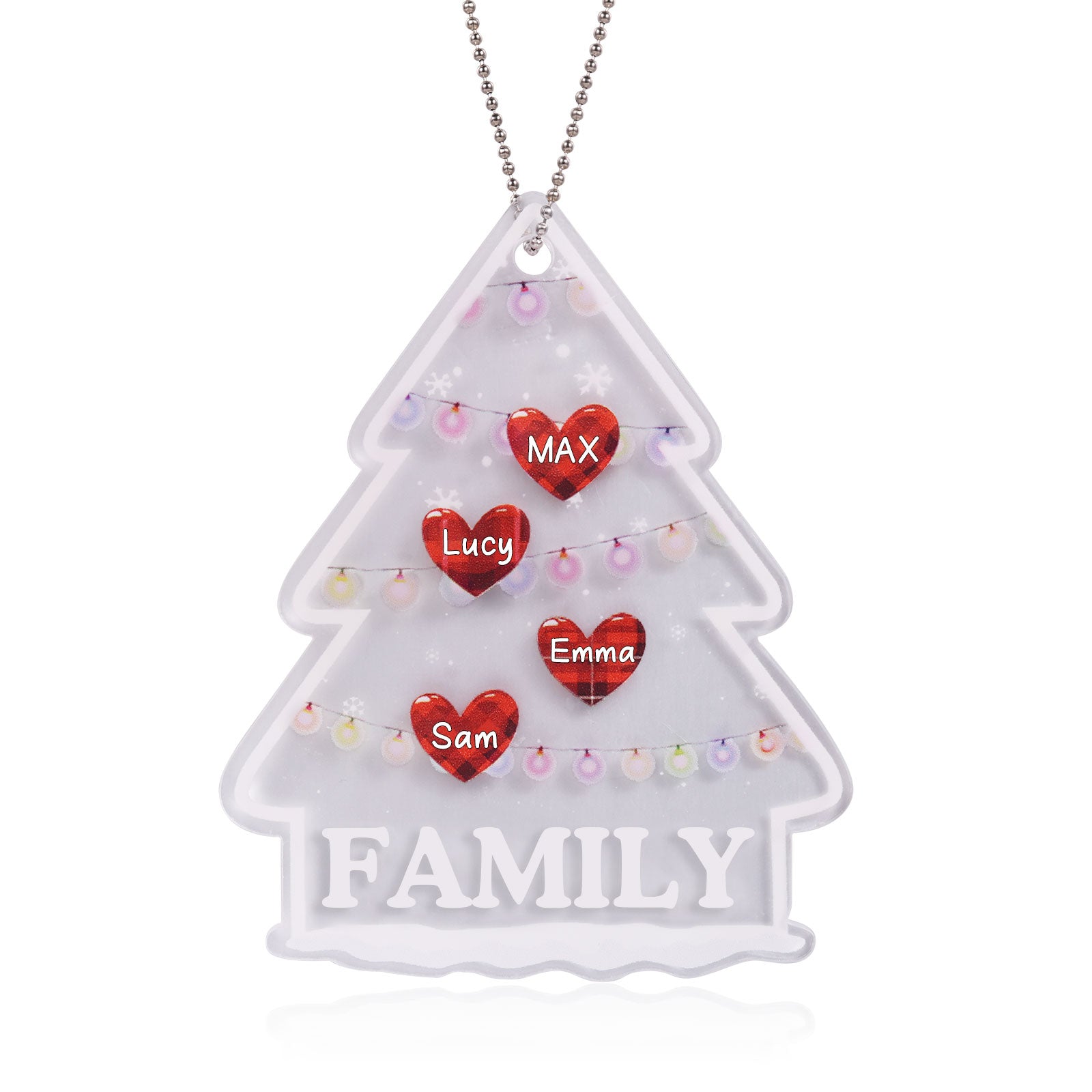 Personalised Heart Christmas Tree Ornament - handmade