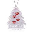Personalised Heart Christmas Tree Ornament - handmade