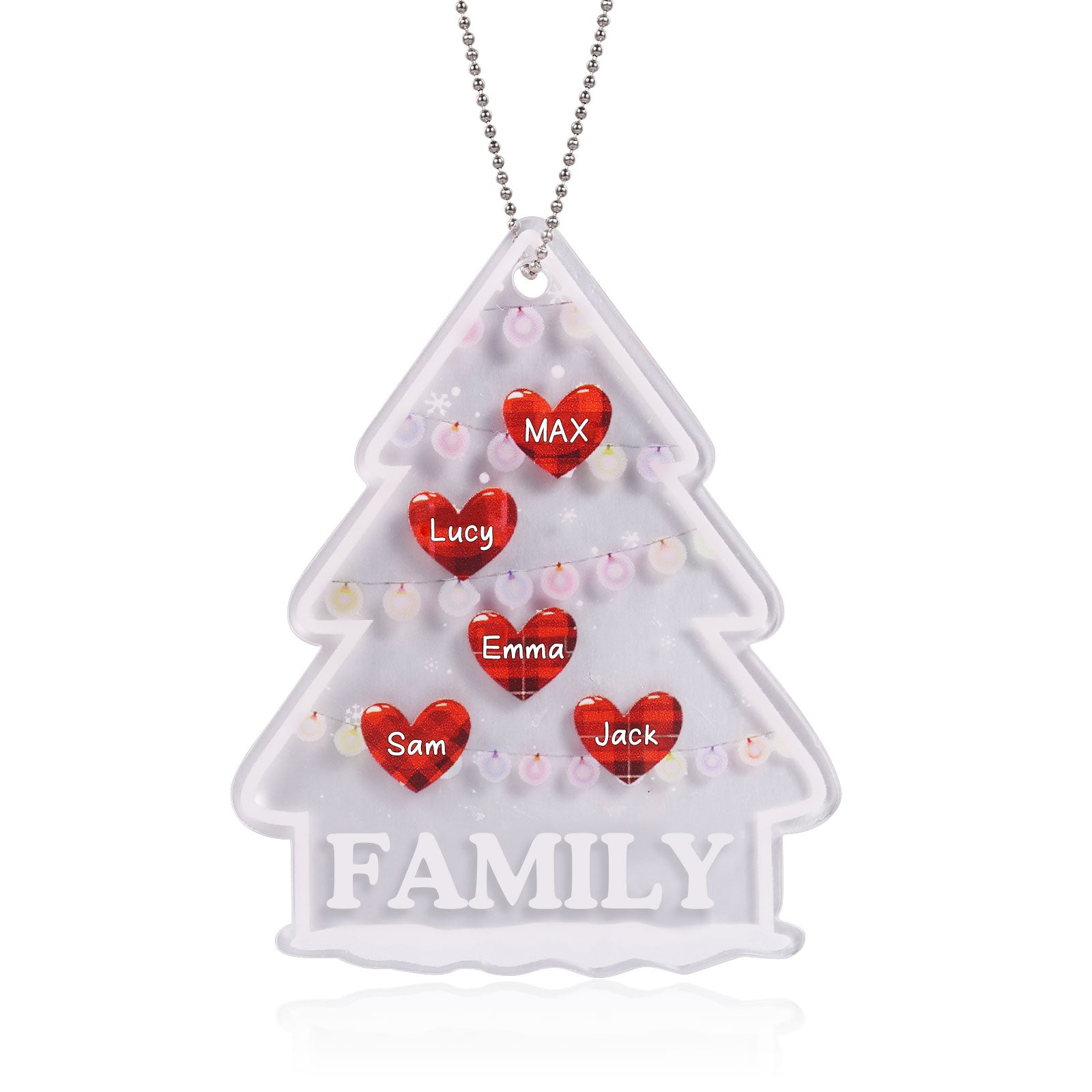 Personalised Heart Christmas Tree Ornament - handmade